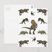 Dinosaur-Geschenkpapier Postkarte (Vorne/Hinten)