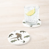 Dinosaur-Geschenkpapier Sandstein Untersetzer (Seite)
