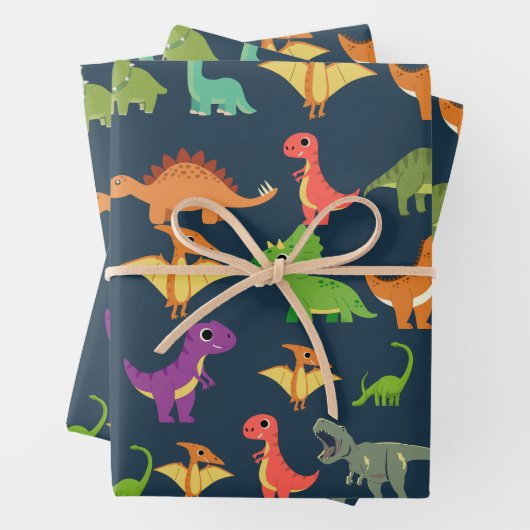 Dinosaur-Geschenkverpackungspapier Geschenkpapier Set (Beispiel)