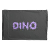 Dinosaur - Gestempeltes Kunsttier in Schwarz und W Kissenbezug (Rückseite)