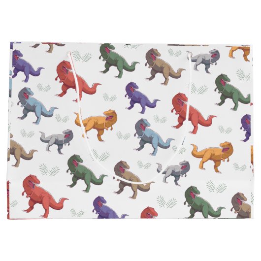 Dinosaur Gift Bag Große Geschenktüte (Rückseite)