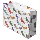 Dinosaur Gift Bag Große Geschenktüte (Rückseite Schrägansicht)