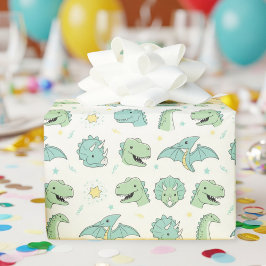 Dinosaur Gift Wrap Dino-Party Pastel Geschenkpapier