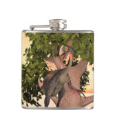 Dinosaur Gigantoraptor Flachmann (Vorderseite)