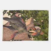 Dinosaur Gigantoraptor Küchentuch (Horizontal)