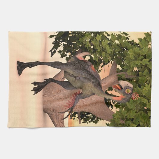 Dinosaur Gigantoraptor Küchentuch (Horizontal)