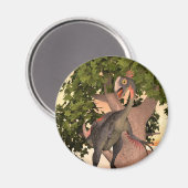 Dinosaur Gigantoraptor Magnet (Vorderseite/Rückseite)