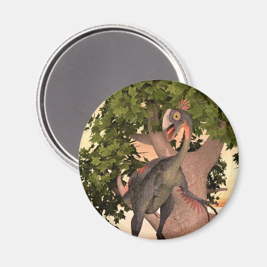 Dinosaur Gigantoraptor Magnet (Vorderseite/Rückseite)