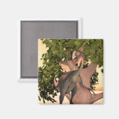 Dinosaur Gigantoraptor Magnet (Vorderseite/Rückseite)