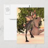 Dinosaur Gigantoraptor Postkarte (Vorne/Hinten)