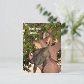 Dinosaur Gigantoraptor Postkarte (Stehend Vorderseite)