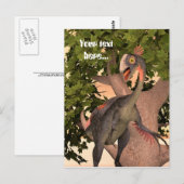 Dinosaur Gigantoraptor Postkarte (Vorne/Hinten)