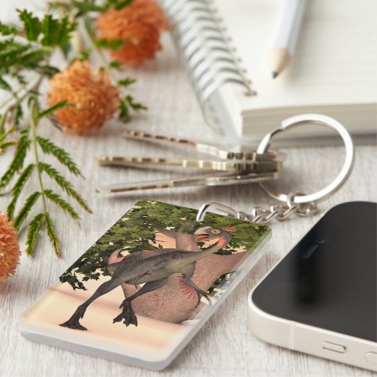 Dinosaur Gigantoraptor Schlüsselanhänger (Vorderseite rechts)