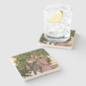 Dinosaur Gigantoraptor Steinuntersetzer (Seitenansicht)