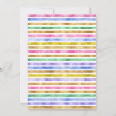 Dinosaur Girl 1. Geburtstag Einladung farbig (Rückseite)