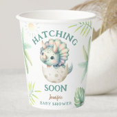 Dinosaur Girl Baby Duschkabine Triceratops Begrüßu Pappbecher