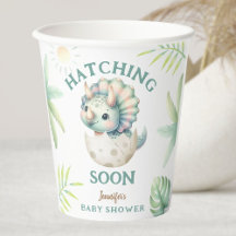 Dinosaur Girl Baby Duschkabine Triceratops Begrüßu