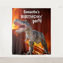 Dinosaur Girl BIRTHDAY House Hintergrund