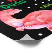 Dinosaur Girl Dino Birthday Meilenstein Poster (Ecke)