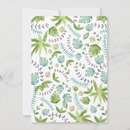 Dinosaur Girl Einladung (Rückseite)