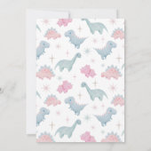 Dinosaur Girl Geburtstagsparty Einladung (Rückseite)