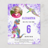 Dinosaur Girls Birthday Party Foto (Vorderseite)