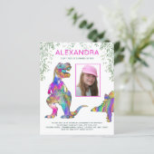 Dinosaur Girls Geburtstagsparty Foto Budget (Stehend Vorderseite)