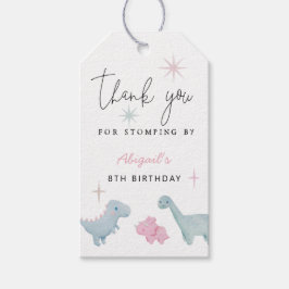 Dinosaur Girls Geburtstagsparty Geschenkanhänger