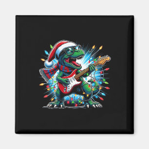 Dinosaur Gitarre Spieler Xmas Lustiger Trex Dinosa Magnet