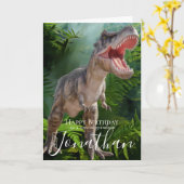 Dinosaur Grandson Birthday card Karte (Gelbe Blume)