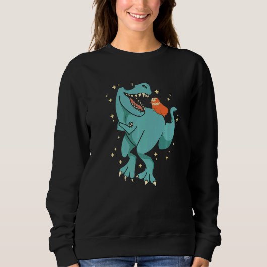 Dinosaur Graphic Guinea Pig Owner Pet Cavy Animal  Sweatshirt (Vorderseite)