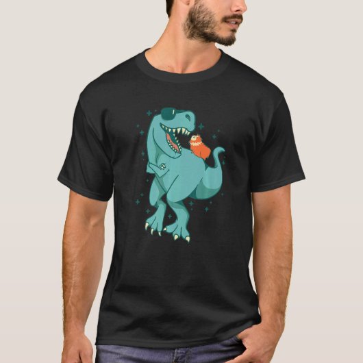 Dinosaur Graphic Guinea Pig Owner Pet Cavy Animal T-Shirt (Vorderseite)