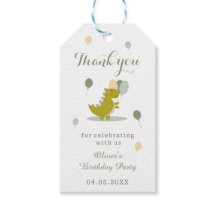 Dinosaur Green Gray Erster Geburtstag Vielen Dank