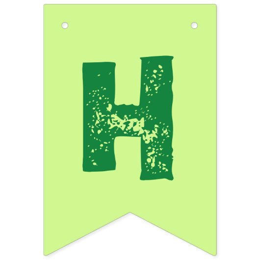 Dinosaur Green Orange and Blue Birthday Wimpelkette (Zweite Fahne)