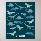 Dinosaur Green Personalisiert Poster (Vorne)