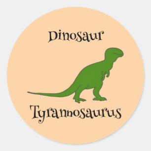 Dinosaur Green Tyrannosaurus Custom Stickers