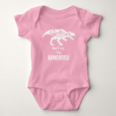 Dinosaur Grumpasaur Rawr Funny Typografie Baby Strampler (Vorderseite)