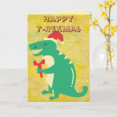 Dinosaur-Gruß Karte (Gelbe Blume)