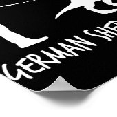 Dinosaur GSD Besitzer Vater der deutschen Schäferh Poster (Ecke)