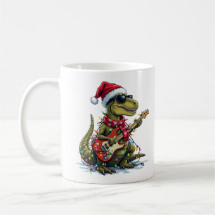 Dinosaur Guitar Player Xmas Kaffeetasse