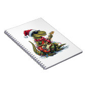Dinosaur Guitar Player Xmas Notizblock (Rechte Seite)