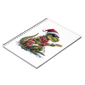 Dinosaur Guitar Player Xmas Notizblock (Linke Seite)