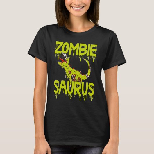 Dinosaur Halloween Costume Dino Halloween Zombie D T-Shirt (Vorderseite)