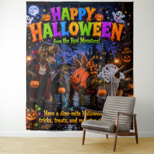 Dinosaur-Halloween-Tapete/Halloween-Dinosaurier Wandteppich