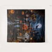 Dinosaur Halloween-Teppich/Halloween-Dinosaurier Wandteppich (Vorderseite (Horizontal))
