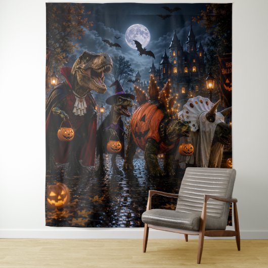 Dinosaur Halloween-Teppich/Halloween-Dinosaurier Wandteppich (Beispiel)