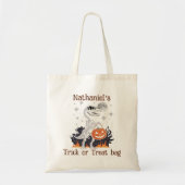 Dinosaur Halloween Trick oder Treat Tote Bag Tragetasche (Vorne)