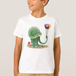 Dinosaur hält Luftballons T-Shirt