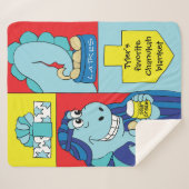 Dinosaur Hanukkah Sherpa Blanket/Mittel Sherpadecke (Vorderseite (Horizontal))