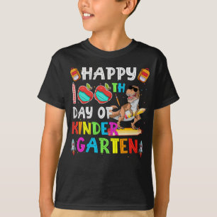 Dinosaur Happy 100. Kindergartenlehrer T-Shirt